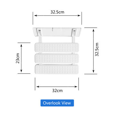 چین اسپا سفید دیوار ملاقه دوش صندلی 32.5 * 32.5 * 10cm اندازه برای حمام / بالکن تامین کننده
