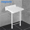 صندلی دوش کشوی ضد آب ضد آب با پاشنه حداکثر بار 130kg رنگ سفید تامین کننده