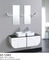 MDF دو سینک Vanity Unit، دیوار حمام کابینه اندازه کابینه 1200 * 420mm تامین کننده